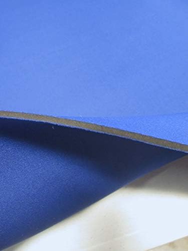 Neoprene Bonded Sponge Waterproof Wetsuit Fabric Black 1MM, 2MM, 3MM, 4MM, 5MM Thick Sold by The Foot and Yard (3mm - by The Yard (Royal Blue))
