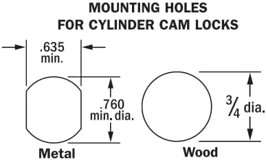 CompX National Disc Tumbler 1-3/16" Cam Lock - Keyed Alike to C642A C8073-C642A-14A