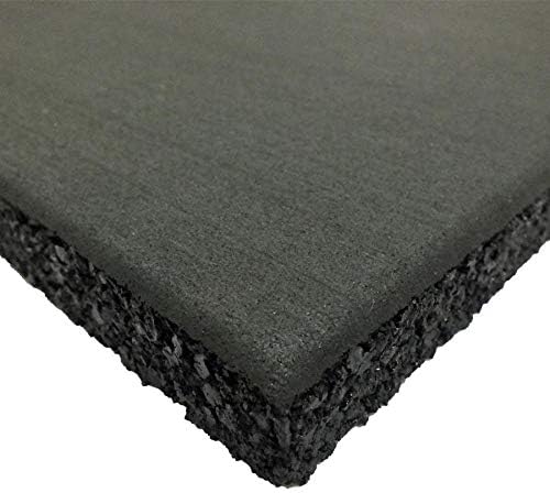 Genaflex Pro Heavy Duty Thick Rubber Gym Floor Tiles High Density Shock Absorbent Laminated Deadlift Mats - 1" Thick X 20" W X 20" L - 2.7 Sq. Ft. (Black, 40 Tiles - 108 Sq. Ft.)