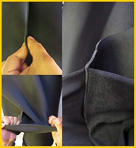 BIGZFABRIC® Neoprene Bonded Sponge Waterproof Wetsuit Fabric Black 1MM, 2MM, 3MM, 4MM, 5MM Thick Sold by The Foot (1MM, By The Foot)