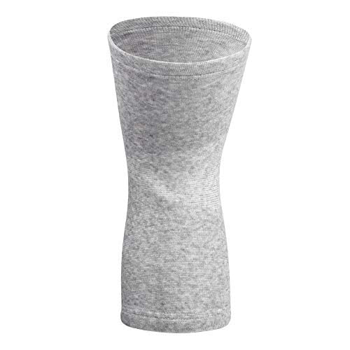 Zerone Bamboo Charcoal Knee Sleeve Elastic Warm Knee Brace Knee Pads Unisex Protective Knee Support For Arthritis Joint Pain Relief Recovery Circulation Improvement(L - Gray)