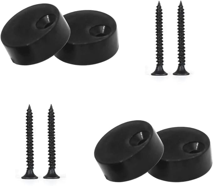 Anti-Jump Disk Block for Sliding Barn Wood Door Hardware Black (2 Sets, Double Door Use)
