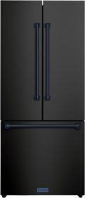 Thor Kitchen Gordon Ramsay 30 Inch 17.7 cu ft French Door Counter Depth Refrigerator with Ice Maker in Black/Navy Blue