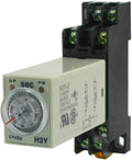 AC 110V Delay Timer Time Relay DPDT 0-60S Second & Base Socket H3Y-2 (AC 110 V)
