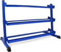 WF Athletic Supply Heavy-Duty Dumbbell Rack Stand, Weight Rack for Home Gym, Weight Holder, Available Sizes for Storage 5-50LB or 5-75LB Dumbbell Pairs, Black/Red/Green/Blue, RACK ONLY