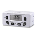 Fosmon 7 Day Digital Timers for Electrical Outlets, Indoor Plug-in Light Timers Switch Programmable, Electric Wall Plug for Lamp, Grow Reptile Lights, Aquarium, 15A/1875W, Grounded