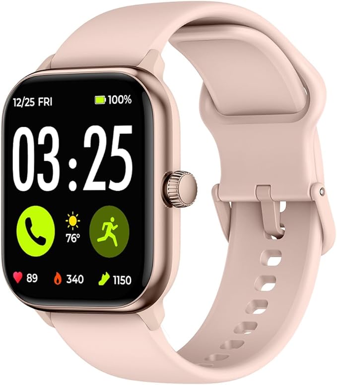 Spade & Co Health Smartwatch 4 - Smartwatch for Men & Women, Heart Rate, Sleep & SpO2 Monitor, Pedometer, Fitness Tracker, Answer/Make Calls IP68 Waterproof iOS & Android Compatible