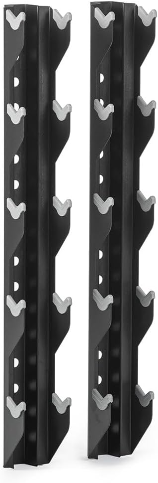 Titan Fitness Elite Series Mass Storage Dumbbell Rack Attachment, Set of Two Racks, Holds 5 Dumbbell Pairs, 250 LB Capacity Per Rack, Heavy-Duty Steel Construction, Add-On Weight Rack