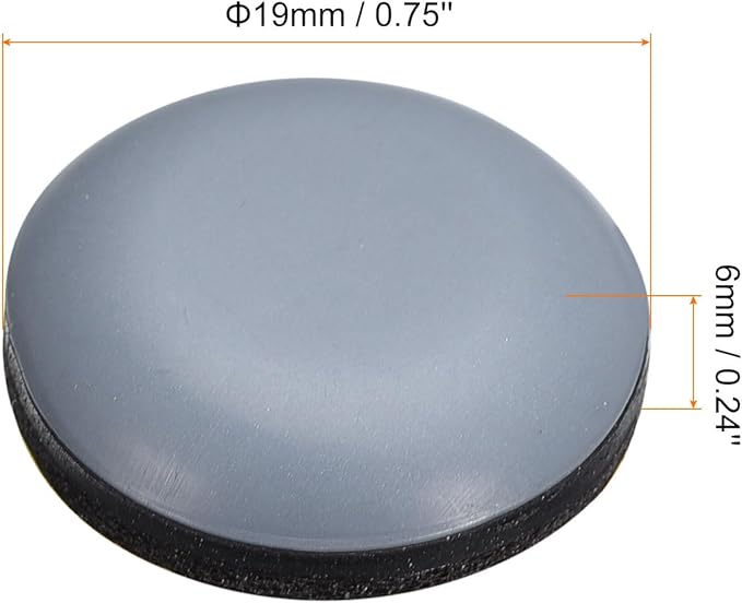 uxcell Furniture Sliders, 12Pcs 3/4" - PTFE Round Appliance Slider, Self-Adhesive Chair Glides, Chair Leg Floor Protectors for Carpet Hardwood Floors