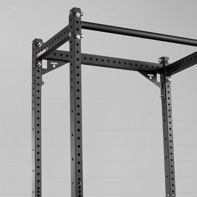 Titan Fitness T-3 Series 42" Crossmember with Gussets, 2" x 3" Stabilizer Bar Power Rack Connector, Laser Cut Holes for Accessory Attachment, Strength Training in Commercial, Home Gyms