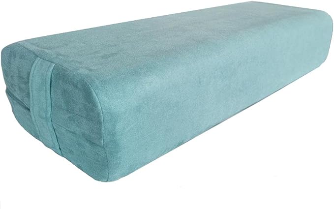 NGT new guide steps Yoga Bolster Pillow for Meditation and Support - Rectangular Yoga Cushion Foam Wedges Washable Suede Pillowcase for Men and Women with Carry Handles.…