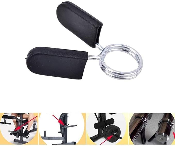 Hididi 1 inch (25 mm) Barbell Spring Clip Collars,Great for 1'' Diameter Bar Clip Clamps for Dumbbell Ordinary Barbell Spring Lock Collars for Weightlifting & Strength Training