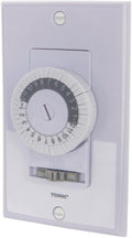 TORK 701B 24 Hour Mechanical In Wall Time Switch, 20 Amps, White