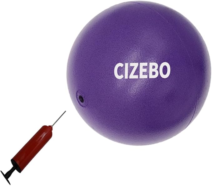 CIZEBO Small Exercise Ball Between Knees, 6 inch Pilates with Needle Pump, 6 in Mini Yoga Ball for Core Physical Therapy PT Workout Fitness Stability