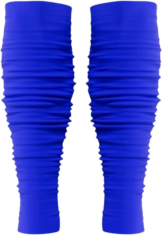 KUTFTBL Pre-Scrunched Football Leg Sleeves with Built-In Hidden Elastic Bands Performance Fabric Above or Below the Knee