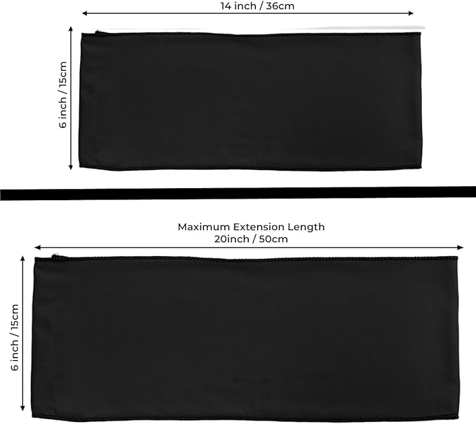 MDS Pack of 75 Spandex Chair Sashes Bows Elastic Stretch Dining Chair Bands Ties Without Slider Buckle Universal fits for Wedding Baby Shower Birthday Party Banquet Event Decoration - Black