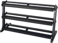 Body-Solid (GDR603T) 60 inch Dumbbell Rack with 3rd Tier - Stand Only, Heavy-Duty Dumbell Weight Storage Racks for Hand Weights, Home Gym Organizer Can Hold 5-70 lbs. Hex Dumbbells