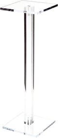 Plymor Clear Acrylic Square Barbell Pedestal Display Riser, 12.5" H x 4" W x 4" D (1/4" thick) (2 Pack)
