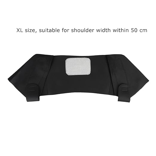Heated Shoulder Support Braces Thermal Shoulder Protection Shoulder Pads Double Shoulder Warp Sleeves Protector for Men Women Injury Recovery Compression Arthritis Chronic Pain Relief Black Unisex XL