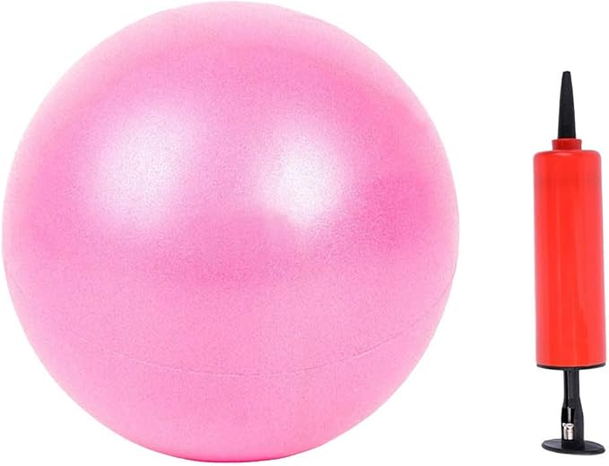 MoldFun Mini Yoga Pilates Ball 10 Inch for Stability Exercise Training Gym Anti Burst and Slip Resistant Balls with Inflatable Straw