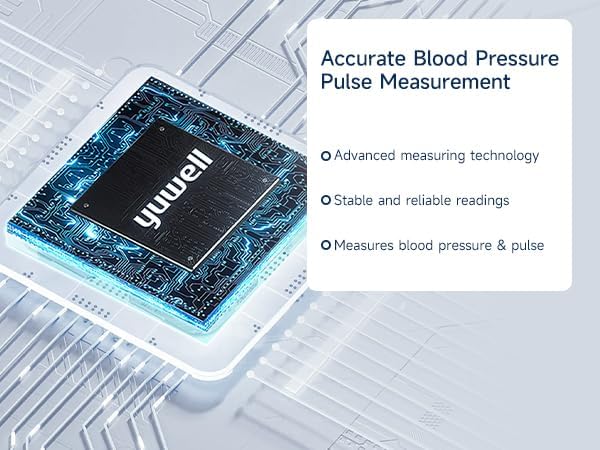 yuwell Blood Pressure Monitor, Large Upper Arm Blood Pressure Cuff, Digital Blood Pressure Machine for Home Use, Large Backlit Screen Display, Stores 199 Readings, Voice Broadcasting with Batteries