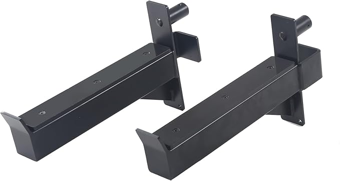 2inch Rack Barbell Safety Catches Squat Rack Safety Arm Spotter Attachment Fit for 2x2 Power Rack Cage with 1" or 5/8" Hole