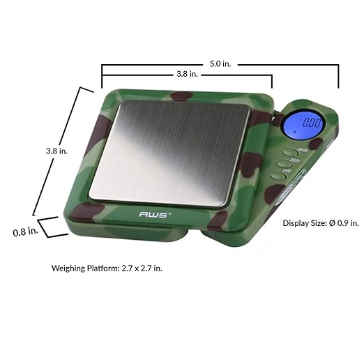 American Weigh Scales 650g x 0.1g Digital Pocket Gram Scale-Blade Series | Precision Mini Scale 0.1g Accuracy, Pocket Scale for Kitchen, Gold, Gems & Coin Scale, Smart Digital & Compact Scale