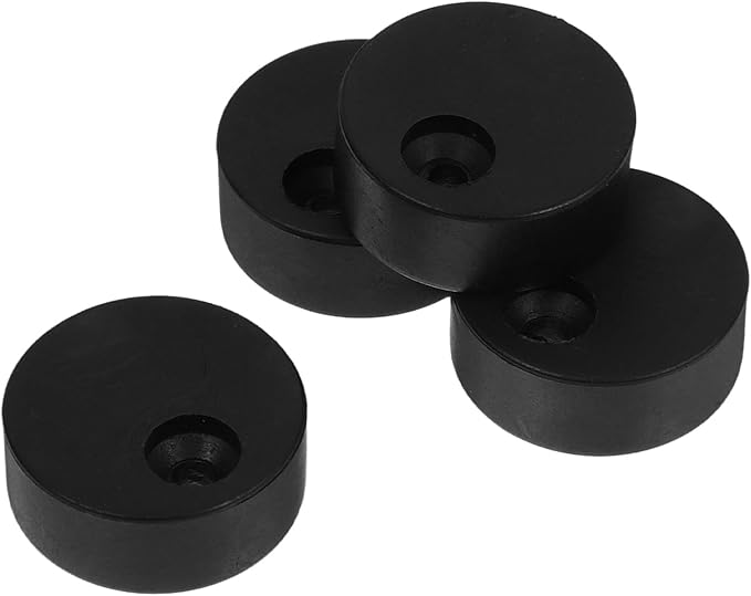 Luxshiny 4pcs Carbon Steel Barn Door Stopper Anti-tip Disk Block Metal Sliding Door Hardware Kit Anti-Jump Pad for Commercial Track