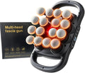 Sirrail 16 Head Fascia Massager Gun Set Deep Tissue Percussion Massager 2600mAh 9 Modes & 9 Intensities for Home Gym Office Travel Black