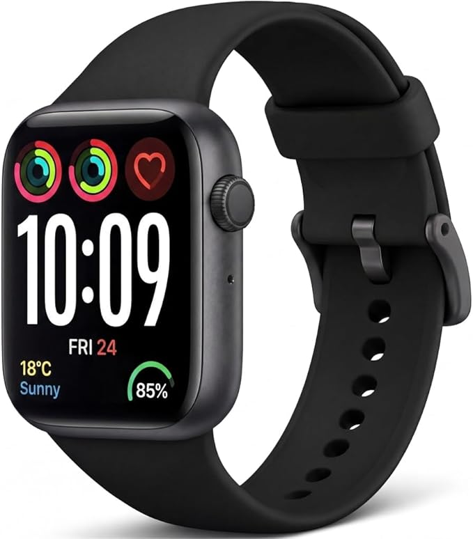 Smart Watch, Fitness Watch for Women Men Old Black