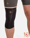 Tommie Copper Core Compression Infrared Knee Sleeve, Unisex, Men & Women, 4D Stretch Infrared Infused, Self-Warming Sleeve for Muscle Support & Stability - Black - Large