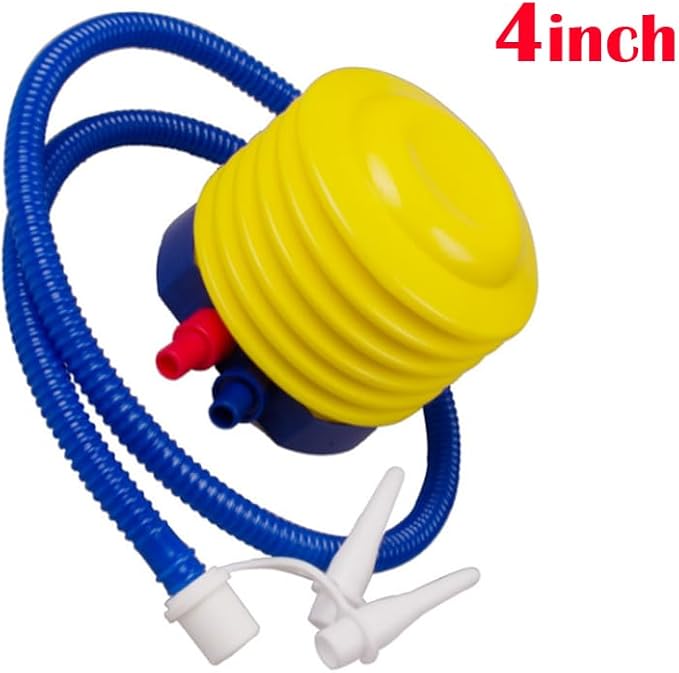 Yoga Ball Pump Exercise Balls Pumps Manual Hand Foot Press Air Inflator with Plug Pin Stopper Adapter Kit for Sports Fitness Balloon Swimming Ring Pool Float Inflatable Bed Pillow Boat Outdoor