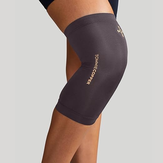 Tommie Copper Infrared Compression Knee Sleeve, Self Warming Knee Compression, Muscle Support & Stability, Slate Grey, Medium