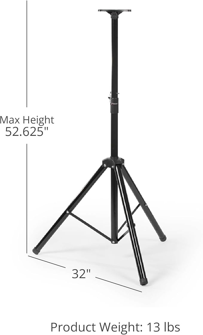 Titan Fitness Tripod Timer Stand for 2-Sided Gym Timer with Remote, Adjusts 2.5-6.5-feet, Black