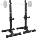 Adjustable Squat Rack Stand Barbell Bench Press Stands Rack Push Up 40"-66" Multi-Functional Sturdy Steel for Home Gym Max Load 550 lbs Portable Dumbbell Racks Stands, Black