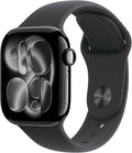 Apple Watch Series 11 [GPS 42mm] Smartwatch with Jet Black Aluminum Case with Black Sport Band - S/M. Sleep Score, Fitness Tracker, Health Monitoring, Always-On Display, Water Resistant