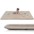Huloo Sleep Baby Play Mat for Floor,50"×65" Playpen Mat for Toddler,Infant,Kids,1.3" Thick Elasti Foam Non-Slip Nursery Rug,Water Repellent Soft Padded Floor Mats for Tummy Time,Crawling(Beige)