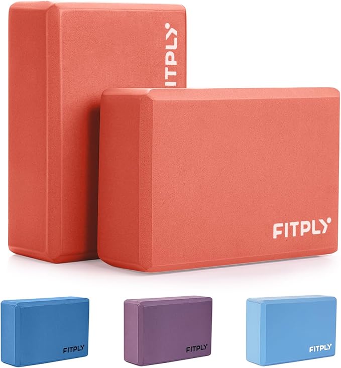 Yoga Blocks 2 Pack - Non-Slip Yoga Brick & Foam Blocks Yoga Set, High-Density Pilates Block for Stretching, Meditation, and Exercise Blocks Foam, Ideal for Deep Poses