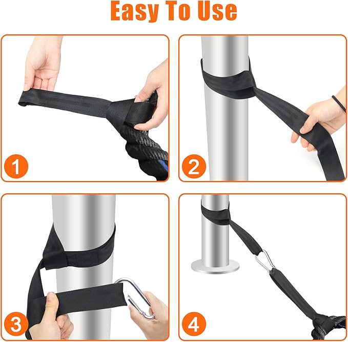 Hoedia Battle Rope Anchor Strap Kit Accessories for Home Gym Outdoor Muscle Workout Equipment