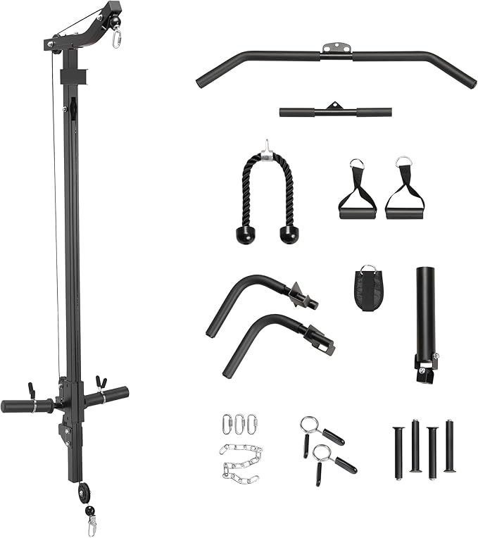 Marcy Power Cage with Pull-Up Bar,Adjustable Bar Catches,Olympic Standard Weight Plate,Accessories Build Your Own Home Gym with Optional Dual Pulley Trolley System for Body Exercise,Strength Training