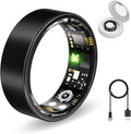 Smart Ring Health Tracker, Sleep&Exercise Monitor Heart Rate,Blood Oxygen,Fitness Trackers for Man&Women -Long Lasting Batteries,Waterproof Sleep Tracking Wearable (Black, 11)
