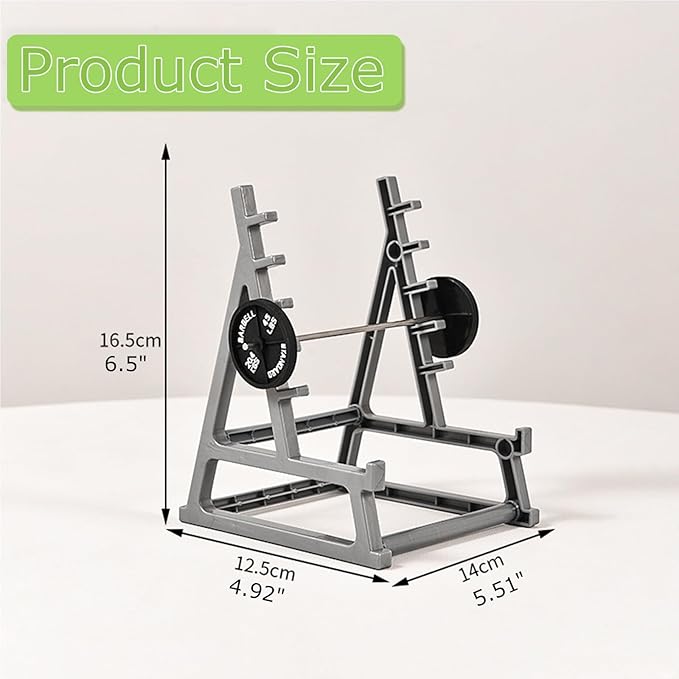 2 Pack Squat Rack Pen Holder for Desk, Mini Barbell Rack Pencil Organizer with Weights, Fun Gym-Themed Desktop Accessories for Fitness and Weightlifting Fans