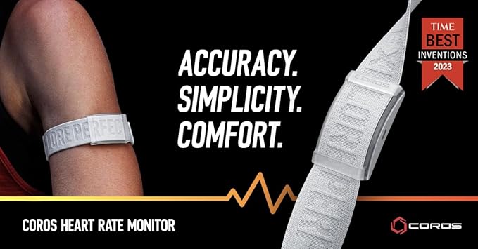 COROS Heart Rate Monitor Band (Orange, Standard)