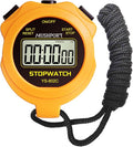 Stopwatch Timer Only Stopwatch Mode, ON/Off Silent Large Display Simple Operation, Without Clock Date Countdown, Digital Stop Watch for Sports Kids Coaches, Orange