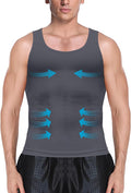 MEETYOO 1/2/3 Pack Men's Shaper Slimming Tank Top Athletic Compression Shirt with Sleeveless Undershirts for Men