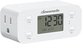 DEWENWILS 24 Hour Programmable Digital Timer Outlet, Timers for Electrical Outlets, Light Timer for Indoor Lamp Fan Aquarium, 1 Grounded Outlet, 125V/15A/1000W, 3 Prong, 1/2 HP, 1 Pack,White