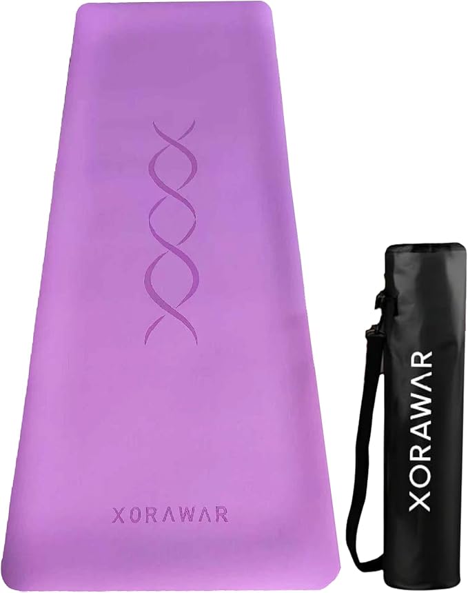 PU Rubber Premium Yoga Mat with Bag | Extra Thick Yoga Mat Thick | Pilates Mat | Gym Mats for Home Gym Floor Mat | Home Exercise Mats for Home Workout Accessories | Grounding Wel Workout Mats for Home Gym | Yoga Matt | Stretching Mat