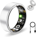 Smart Ring Health Tracker, Sleep&Exercise Monitor Heart Rate,Blood Oxygen,Fitness Trackers for Man&Women -Long Lasting Batteries,Waterproof Sleep Tracking Wearable (Silver, 11)
