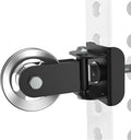 Aluminum Alloy Rotating Pulley Attachment for 3×3 Power Racks, Heavy-Duty Cable Pulley with 180° Pivot, Smooth CNC Machined Wheel, Bolt-On Cable Station Upgrade for Home Gym Training