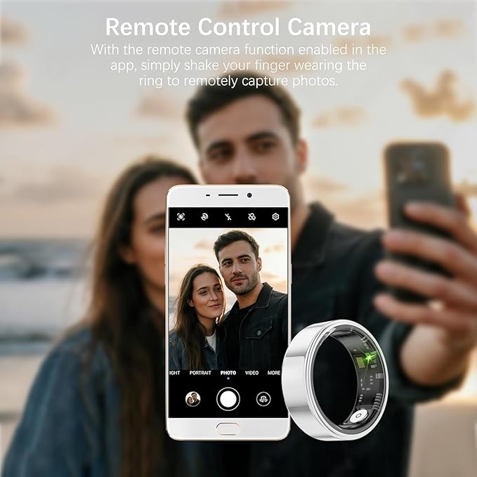 Smart Rings for Women Men, Fitness Ring with Heart Rate, Blood Oxygen, HRV, Stress, Sleep Tracker, Step Tracker, No Subscription Fee, lP68 Waterproof Smart Ring for iPhone & Android (Silver 9#)
